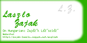 laszlo zajak business card